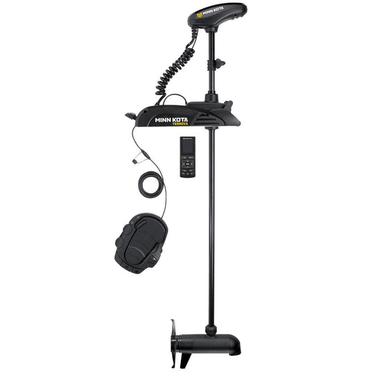 Minn Kota Terrova 2 55 lb 12V bow-mount trolling motor with 45-inch shaft, built-in Humminbird Dual Spectrum CHIRP sonar, wireless remote and foot pedal, part number 1358303