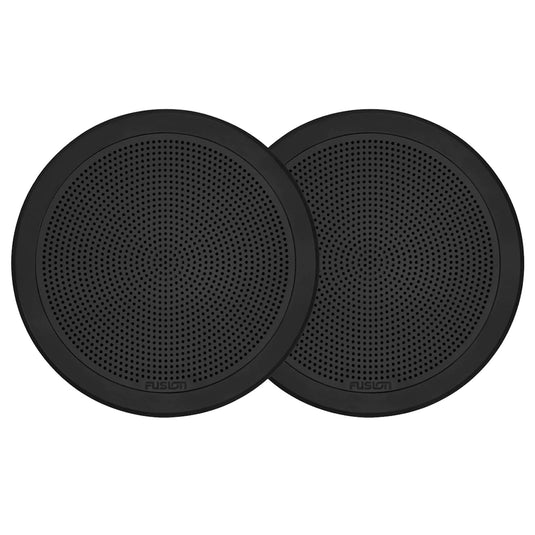 Fusion Fm-f77rb 7"" Black Round Flush Mount Speakers