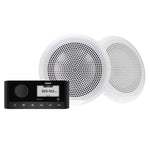Fusion MS-RA60 & 6.5" EL Sports Speaker Kit - White Speakers