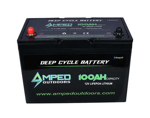 AMPED Outdoors 12V 100Ah Lithium Battery (LiFePO4)