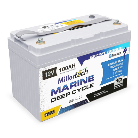 MillerTech 100ah Lithium Deep Cycle Battery (Trolling/Electronics)