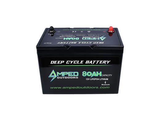AMPED Outdoors 12V 80Ah Lithium Battery (LiFePO4)