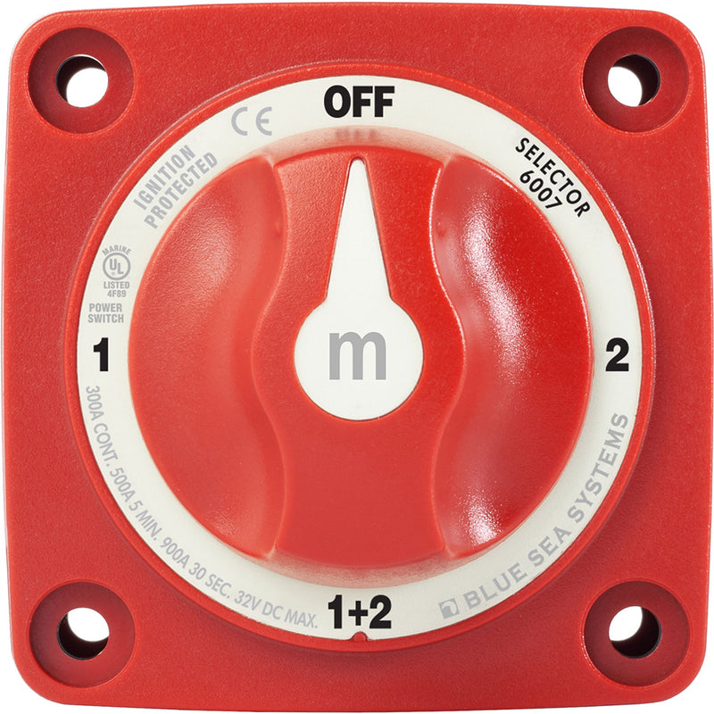 Load image into Gallery viewer, Blue Sea 6007 m-Series (Mini) Battery Switch Selector Four Position Red
