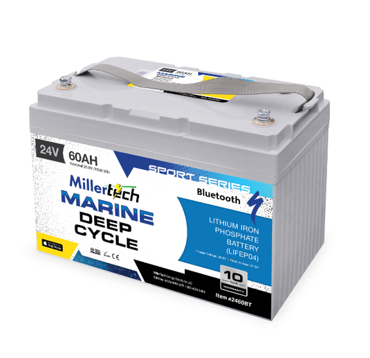 MillerTech 24V 60ah Sport Series Lithium Battery w/ Bluetooth