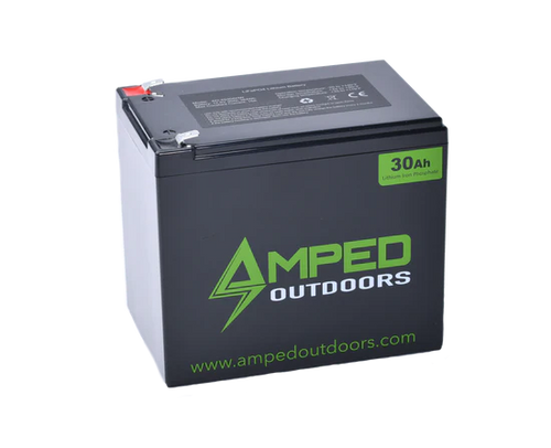 AMPED Outdoors 30Ah Lithium Battery (LiFePO4) Wide