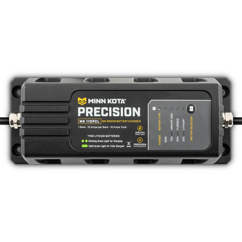 Open Box Minn Kota On-Board Precision Charger MK-110 PCL 1 Bank x 10 AMP LI Optimized Charger