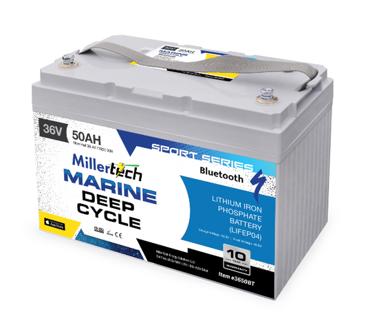 MillerTech 36V 50ah Bluetooth Lithium Battery