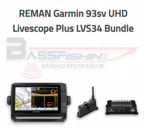 Garmin Livescope Plus LVS34 REMAN Echomap 93sv UHD US Lakevu g3 Bundle