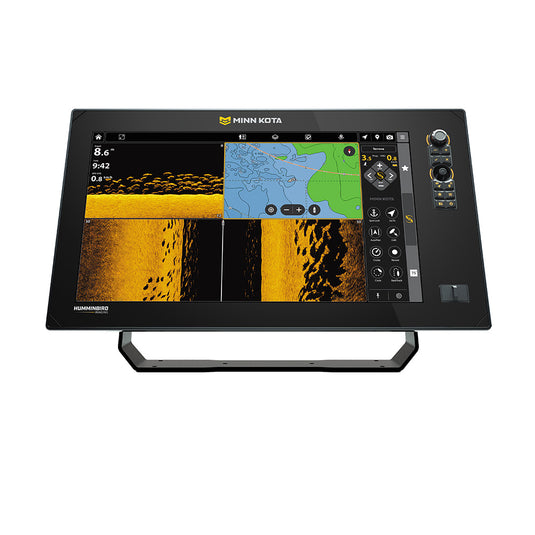 Minn Kota A19 18.5-inch Full HD fish finder and GPS chartplotter with MEGA Side Imaging Plus and XM 14 HW MSI T transducer, 412480-1VX