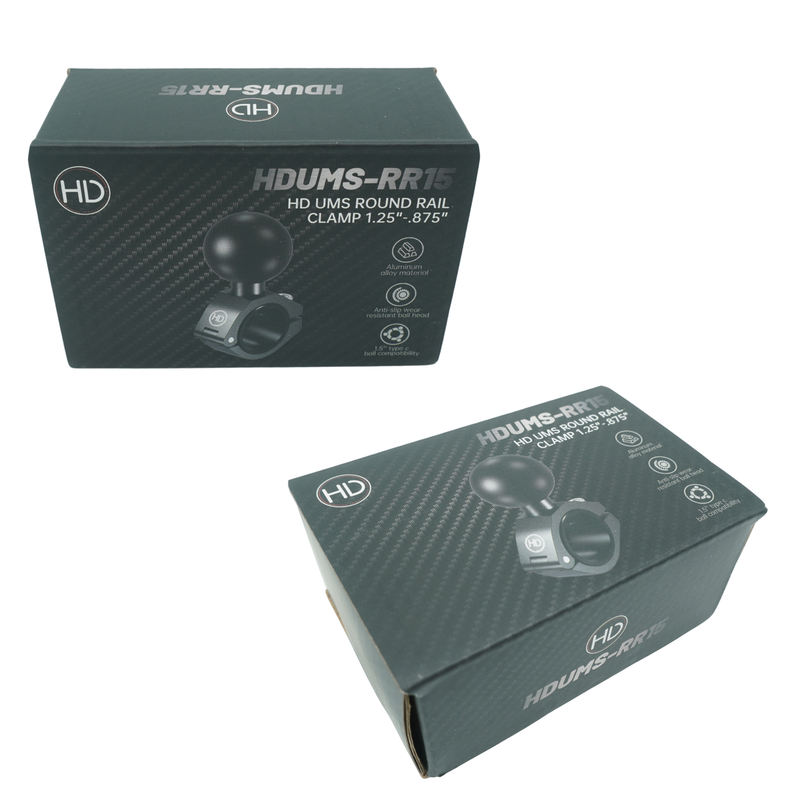 Load image into Gallery viewer, HD UMS 1.5" BALL TO ROUND RAIL ADAPTER (HDUMS-RR15)
