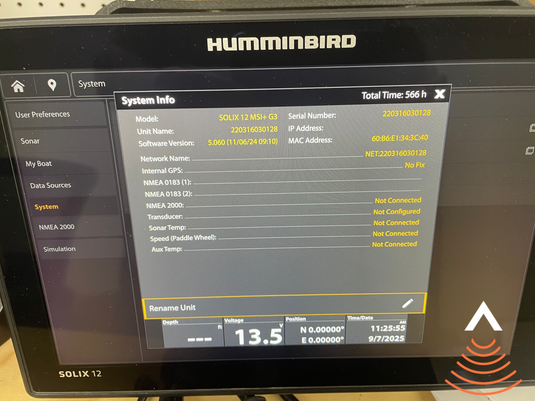 Used Humminbird Solix 12 G3 MSI