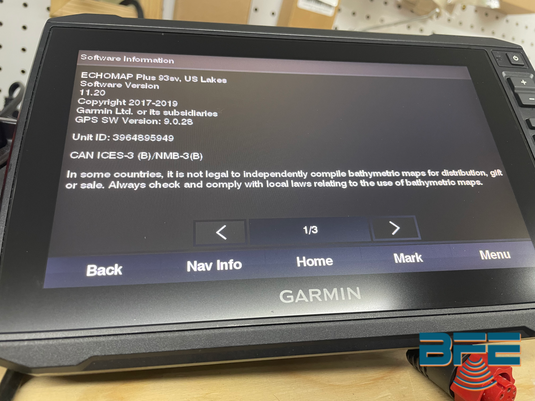 Used Garmin Echomap 93sv Plus