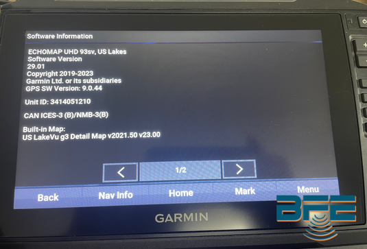 Used Garmin Echomap 93sv UHD