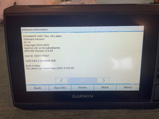 Used Garmin Echomap 73sv UHD