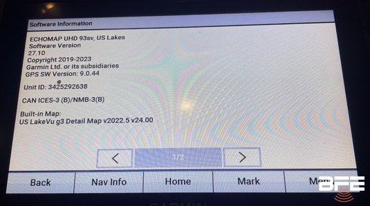 Used Garmin Echomap 93sv UHD