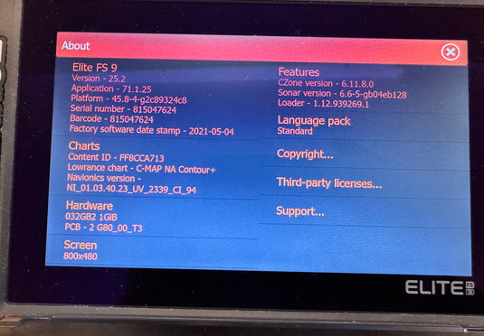 Used Lowrance Elite 9 FS