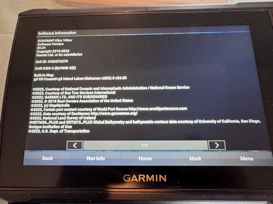 Used Garmin Echomap Ultra 106sv