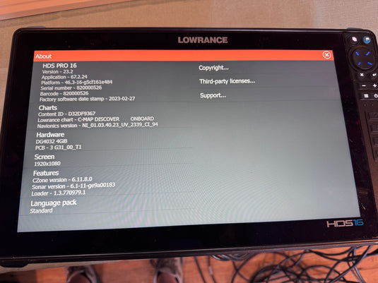 Used Lowrance HDS 16 PRO
