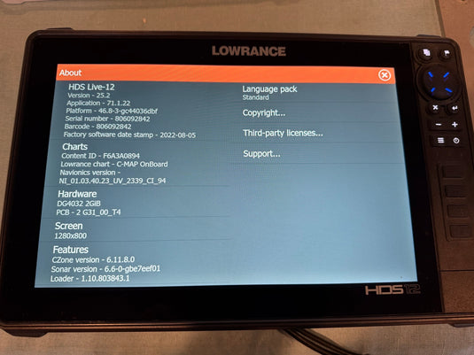 Used Lowrance HDS 12 Live