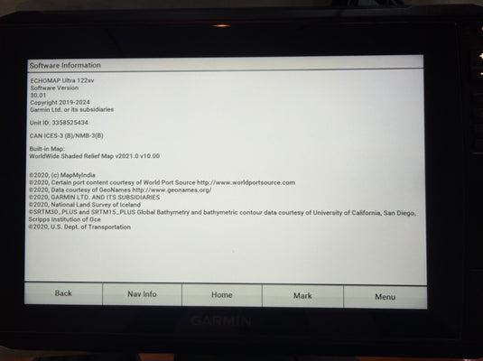 Used Garmin Echomap Ultra 122sv