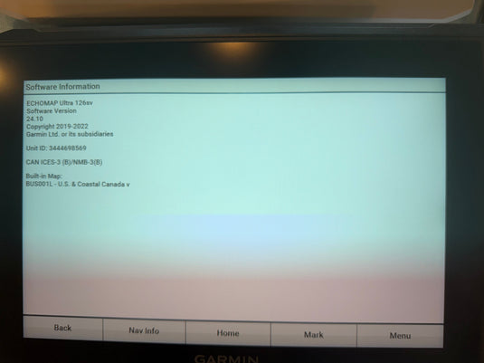 Used Garmin Echomap Ultra 126sv