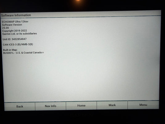 Used Garmin Echomap Ultra 126sv