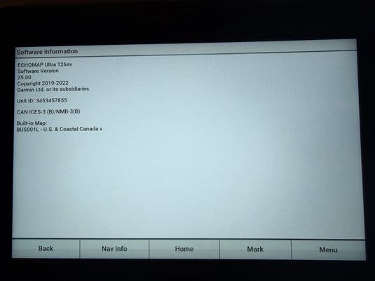 Used Garmin Echomap Ultra 126sv
