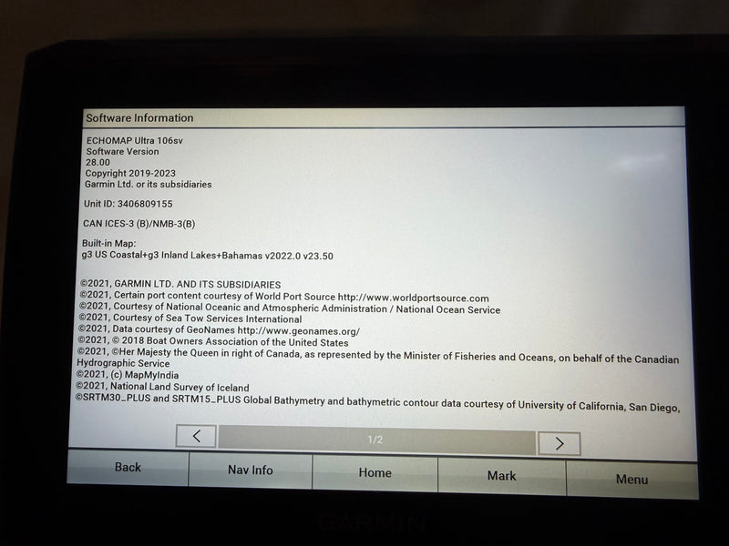 Load image into Gallery viewer, Used Garmin Echomap Ultra 106sv
