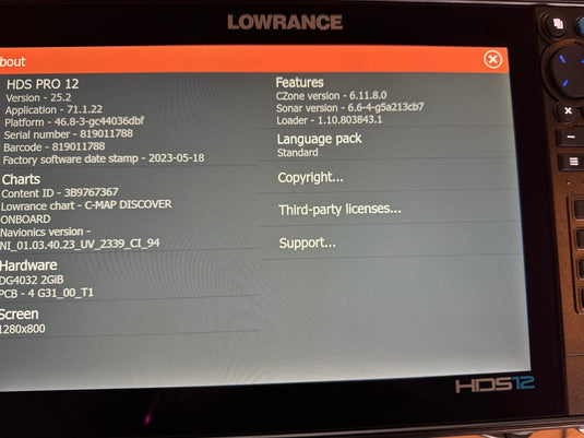 Used Lowrance HDS 12 PRO