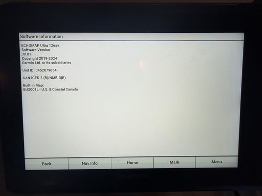 Used Garmin Echomap Ultra 126sv
