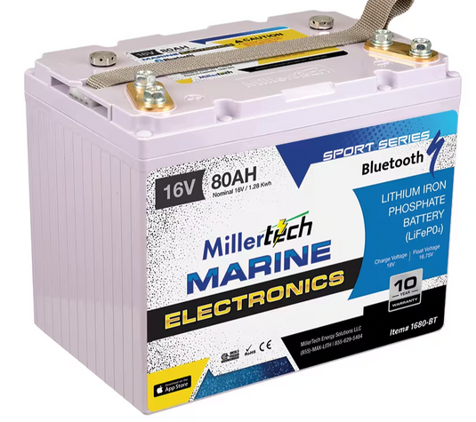 MillerTech 16V 80ah Bluetooth Lithium Battery