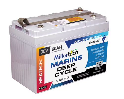 MillerTech 36V 60ah Bluetooth Lithium Battery HEATED