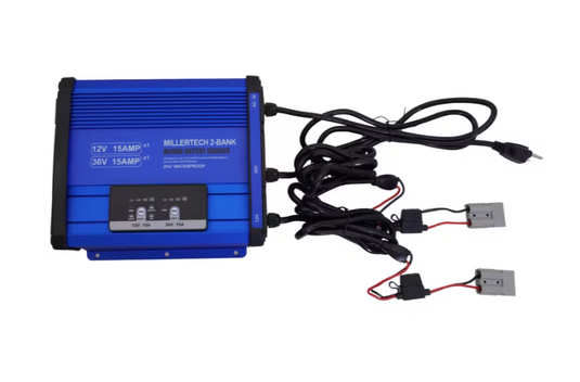 MillerTech Marine Dual 2 Bank LiFePo4 Lithium Battery Charger 36V / 12V