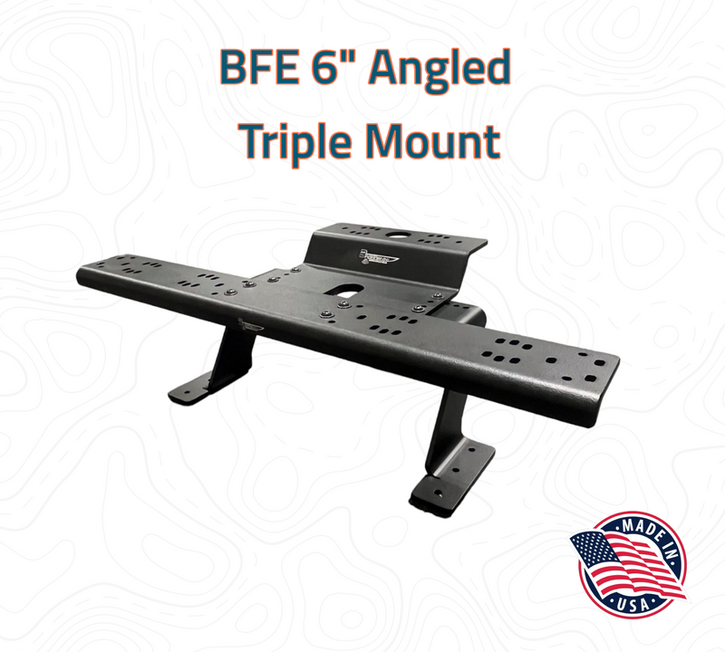 Load image into Gallery viewer, BFE TRIPLE Stack Angled Over Pedal Mount 6”
