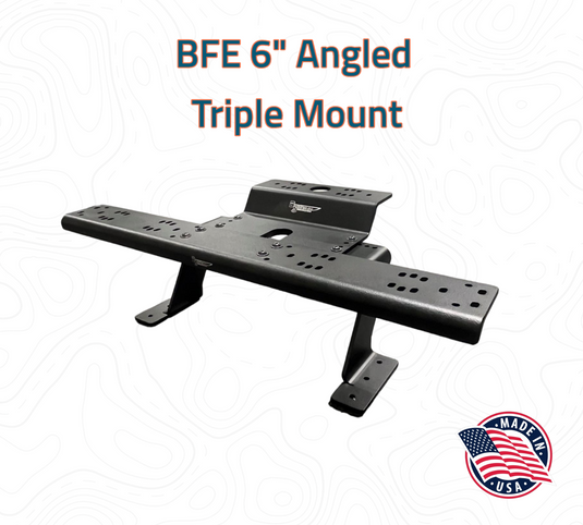 BFE TRIPLE Stack Angled Over Pedal Mount 6”