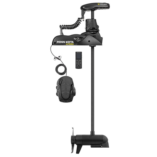 Minn Kota Ulterra 2 80 lb freshwater trolling motor with 60-inch shaft, built-in Humminbird MEGA Down Imaging, wireless remote, automatic stow/deploy and electronic Power Trim, part number 1358973