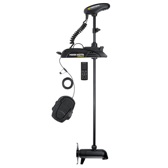 Minn Kota Terrova 112 lb 36V bow-mount trolling motor with 60-inch shaft, built-in Humminbird Dual Spectrum CHIRP sonar, wireless remote and foot pedal, part number 1358308