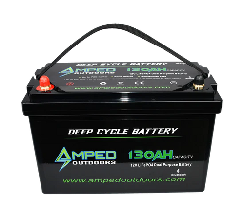 AMPED Outdoors 12V 130Ah Dual Purpose Heated Lithium Battery (LiFePO4)