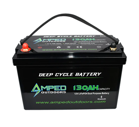 AMPED Outdoors 12V 130Ah Dual Purpose Heated Lithium Battery (LiFePO4)