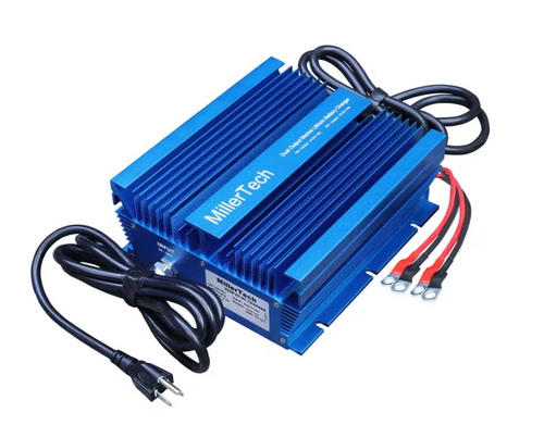 MillerTech Marine Dual 2 Bank LiFePo4 Lithium Battery Charger 24V / 12V 1210-2415