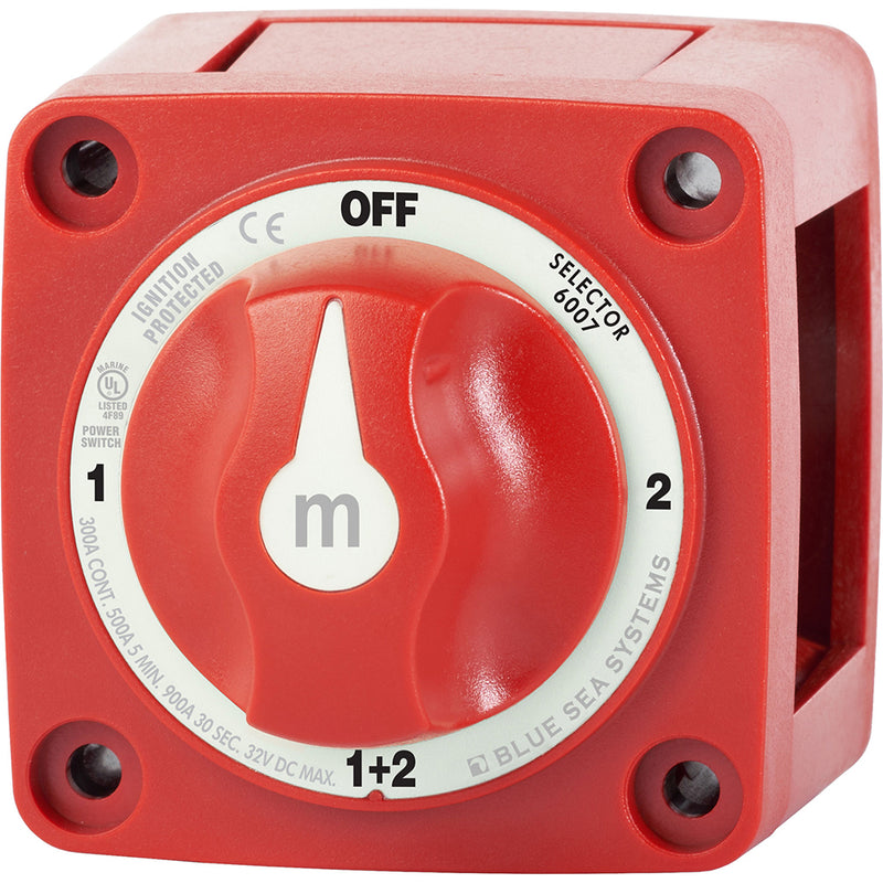 Load image into Gallery viewer, Blue Sea 6007 m-Series (Mini) Battery Switch Selector Four Position Red
