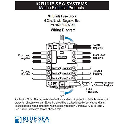 Load image into Gallery viewer, BLUE SEA SYSTEMS ST Blade Fuse Block, 6 Circuits with Negative Bus and Cover
