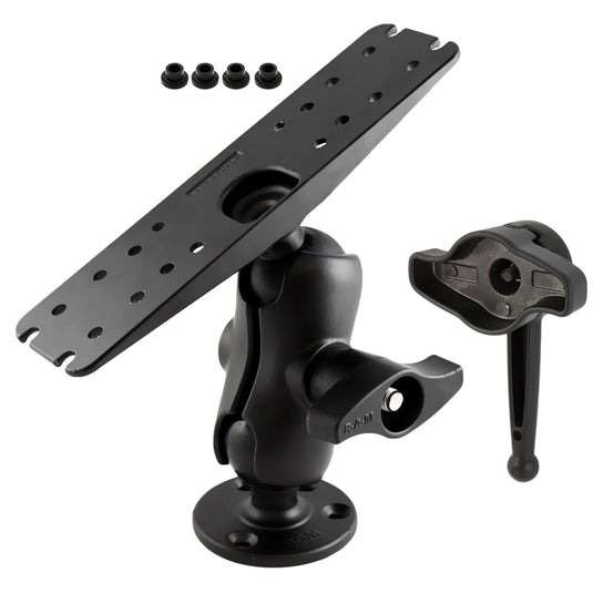 Ram Mount D Size 2.25" Ball Mount w/11" X 3" Rectangle Plate, 3.68" Round Plate and Hi-Torq™ Wrench