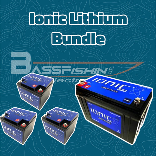 Ionic Lithium Battery 50ah Trolling Motor (36V) and 125ah Cranking Bundle