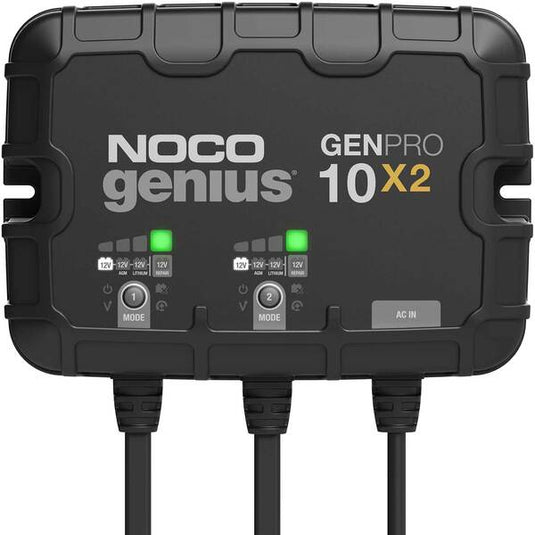 NOCO GenPro - 2 Bank 20 Amp Lithium AGM Lead Acid Onboard Battery Charger
